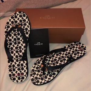 Never Worn Coach Flip Flops